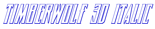 Timberwolf 3D Italic 字体